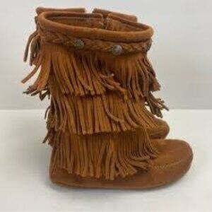 Hot Cakes Girls Fringe Boots